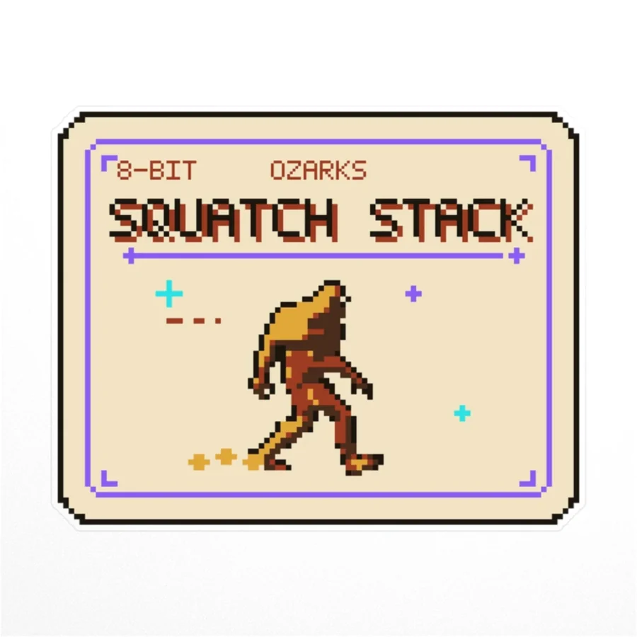 8-Bit Squatch Sticker