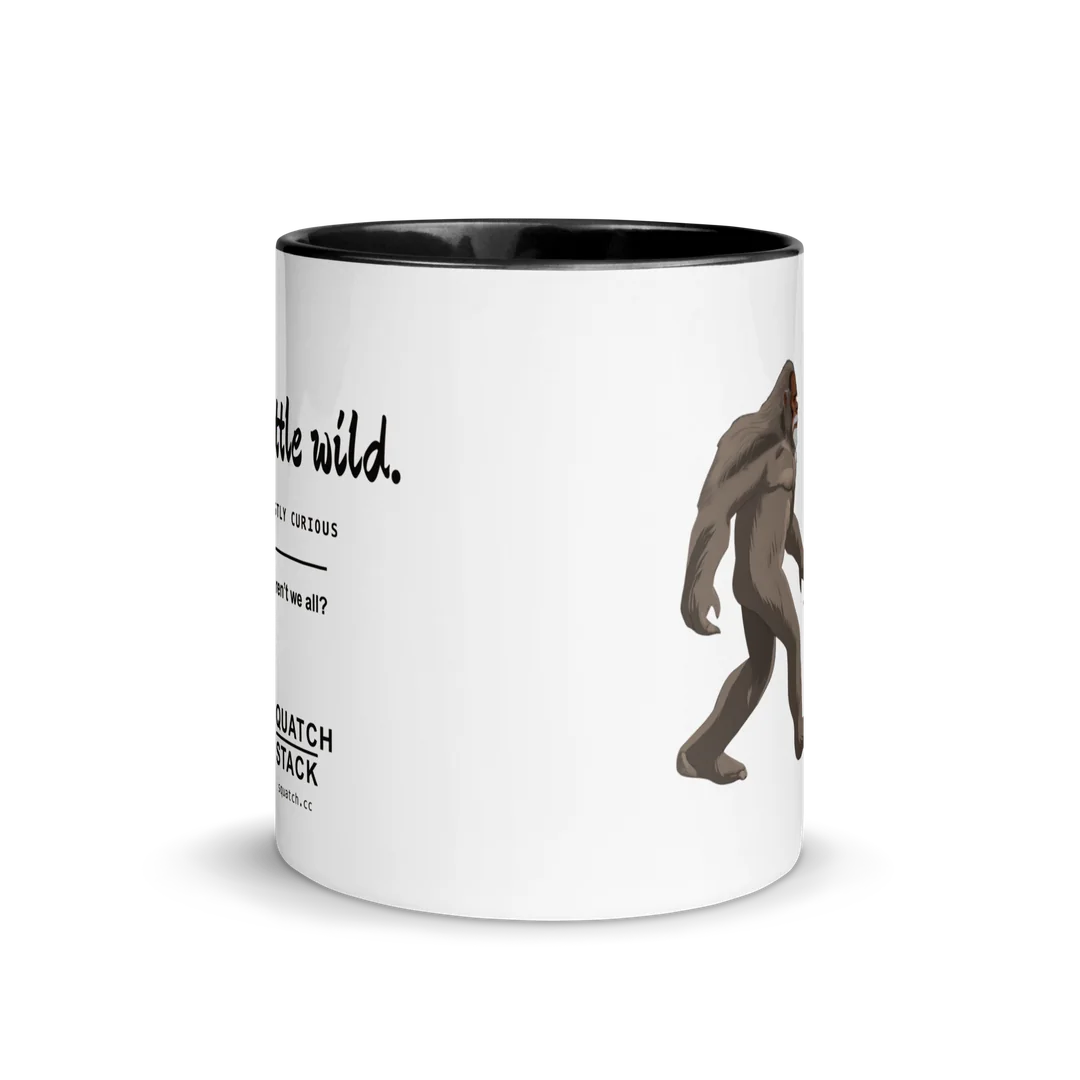 The A Little Wild mug, handle behind.