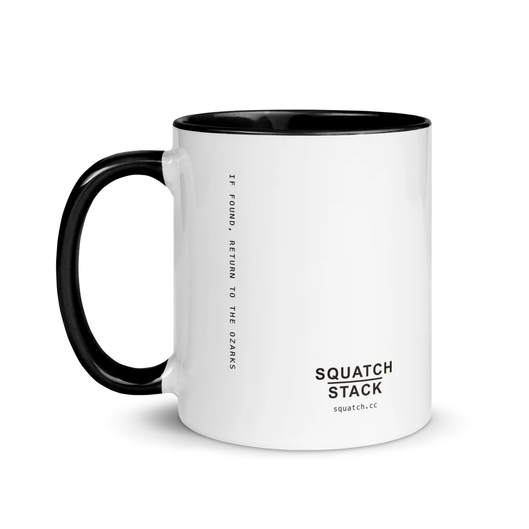 The Founder mug, handle on the left.