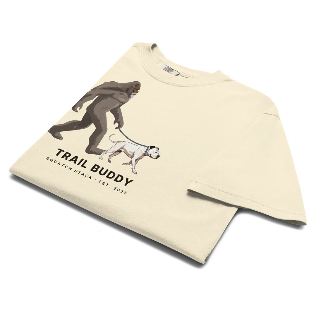 The Trail Buddy tee, folded.